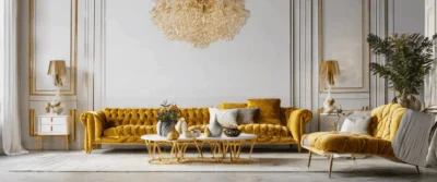 Déco blanc et or : l’harmonie lumineuse qui sublime les intérieurs