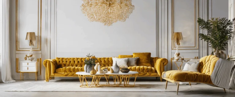 Déco blanc et or : l’harmonie lumineuse qui sublime les intérieurs